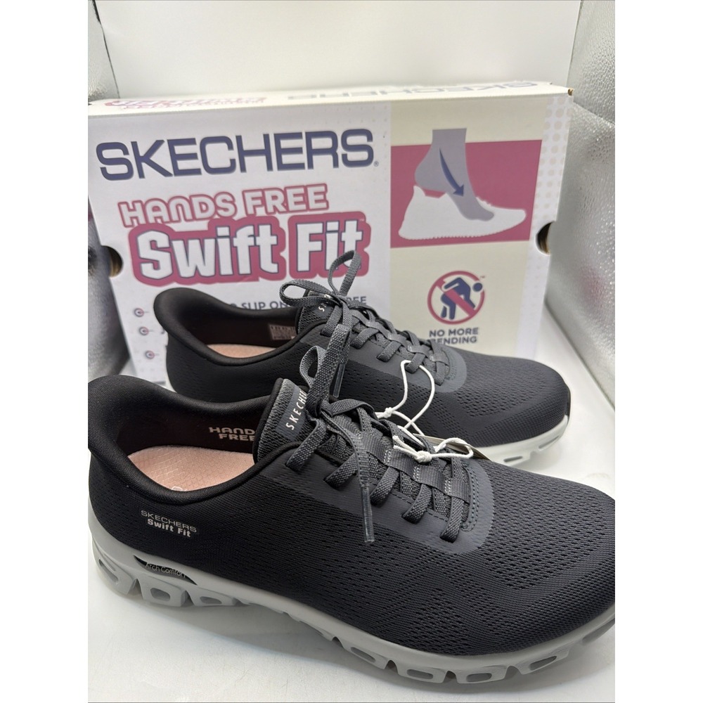 Skechers Women's Black Hands Free Swift Fit Memory Foam Slip On Shoes Size 10